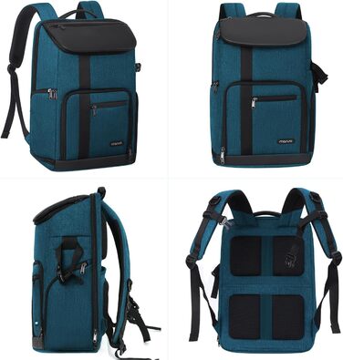 MOSISO Рюкзак для камери 17.3 дюйма, DSLR/SLR/беззеркальна камера, великий для чоловіків/жінок, з відділенням для ноутбука, тримачем для штатива та дощовиком, сумісний з Canon/Nikon/Fuji, блакитний