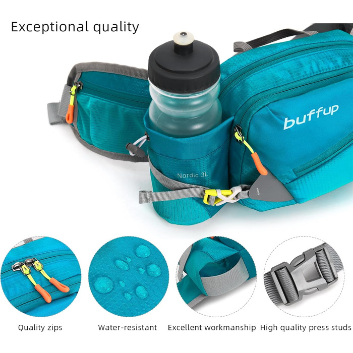 Спортивна поясна сумка-бананка для собак: тренування, велоспорт, біг, піші прогулянки. Великий об'єм, колір: блакитний. Для жінок та чоловіків