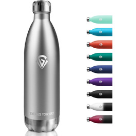 Термос-пляшка з нержавіючої сталі 1000 мл, без BPA, з подвійними стінками, для газованих напоїв, ізотермічна пляшка для кемпінгу, дітей, фітнесу, спорту, подорожей, хлопчиків та дівчаток 1000 мл