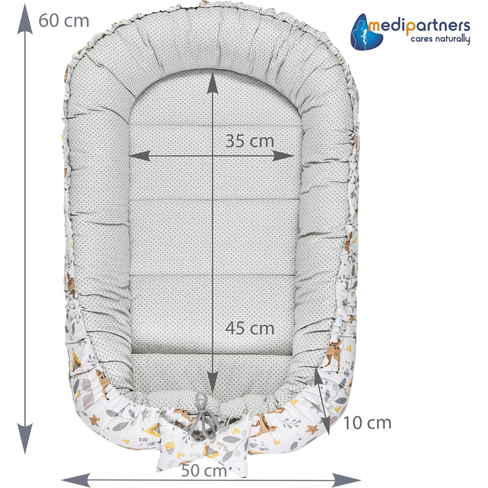 Килимок для кота та собаки Medi Partners 75x60x10 см: м'яке ліжко-гніздечко з зірками (лайка)