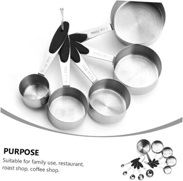 1 Measuring Cup Tool, Kitchen Cooking Spoon made of Steel, Teaspoon for Seasoning, Stainless Steel Flour, Practical Ingredient Spoons, Measurements, Weight, Metal Dry Scoop