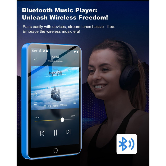 MP3 плеєр 80GB з Bluetooth та WiFi, 4.0
