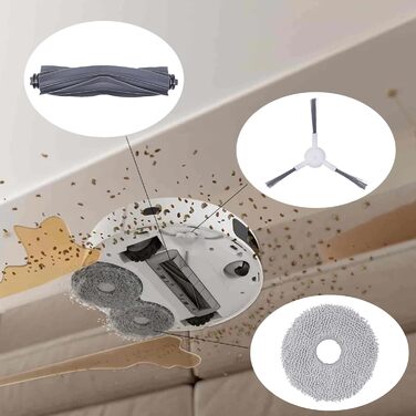 Набір аксесуарів Geoviizon для Dreame L10 Ultra/L10s Ultra: щітка, фільтри HEPA, мішки для пилу, щітки-бічні, моп-подушки (21 шт.)