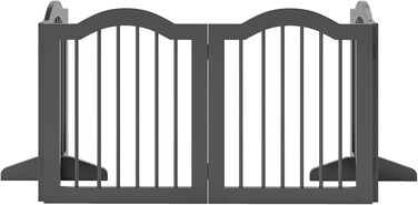 Захисний бар'єр для собак PawHut 5-секційний, 261.5 x 61 см, розкладний, з дверцятами, білий