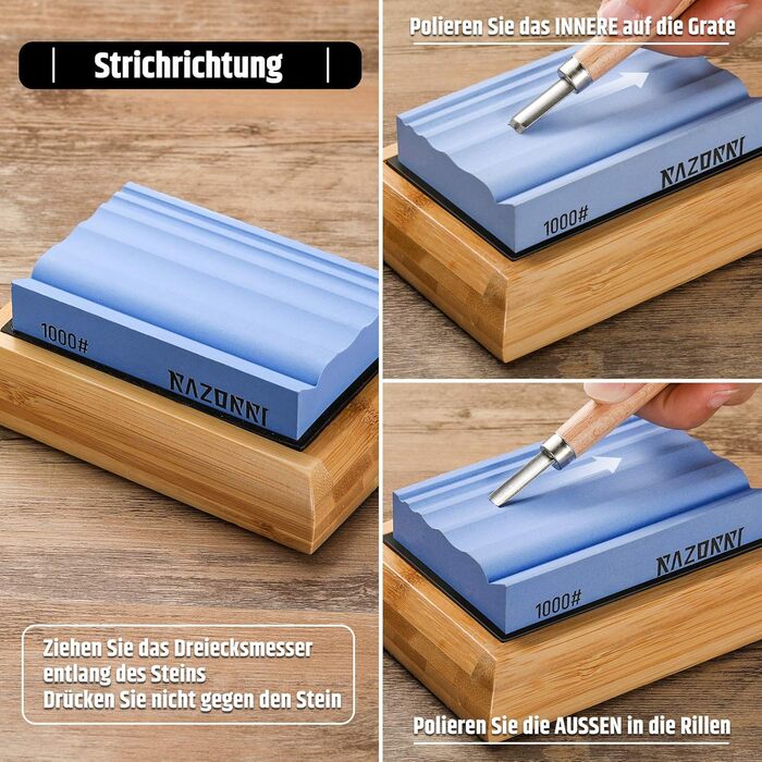 Набір алмазних точильних каменів Razorri C3 для заточування та полірування металевих лез (400/1000, 3000/8000 grit)