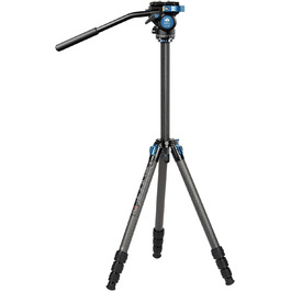 Штатив SIRUI ST-124+VA-5 з відеоголовою для панорамної зйомки, з карбонового волокна, для DSLR-камер, 4 секції, висота до 166 см, навантаження до 3 кг