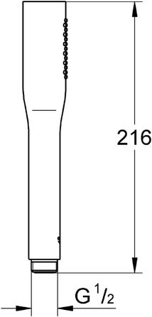 GROHE Vitalio Get - Handbrause 1 Spray Pattern (perfect spray pattern, suitable for flow heaters, double-walled hand shower, Anti-limescale system), silver, 27458000 (Vitalio Get Bundle with wall connector, round)