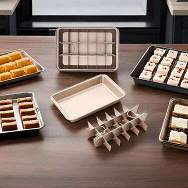 Форма для випікання брауні SVNR BLN001 з антипригарним покриттям, з роздільниками для 18 порцій