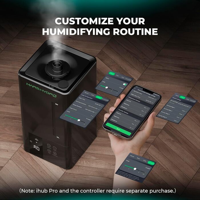 Увлажнитель воздуха MARS HYDRO New Plant 6L с регулировкой влажности, таймером, ультразвуком, без протечек для теплицы, гроубокса, indoor выращивания