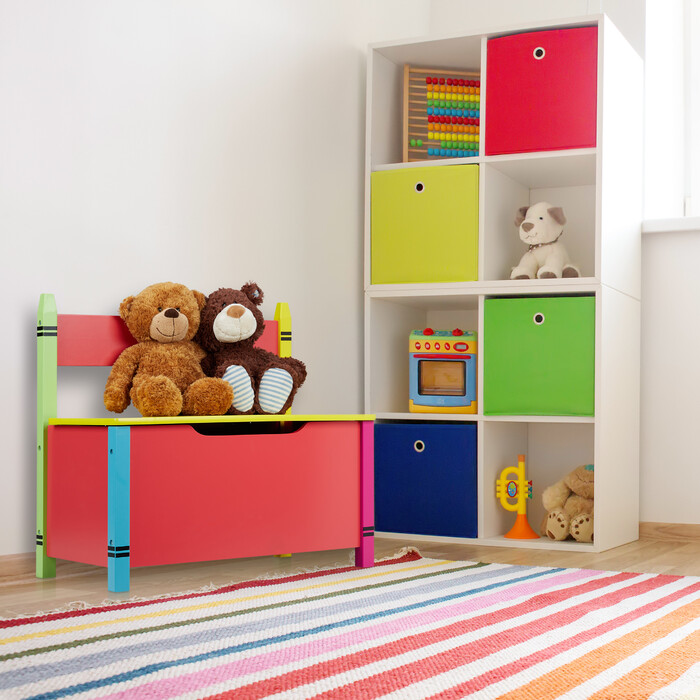 Relaxdays Kids' Bench with Storage
