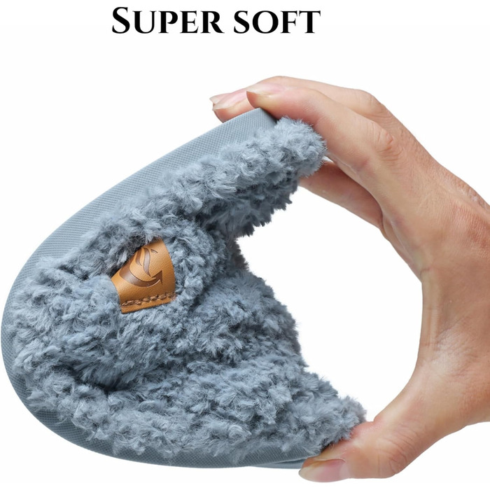 SMajong Теплі жіночі плюшеві халапи (тапочки) зимові, синього кольору (42/43 EU)