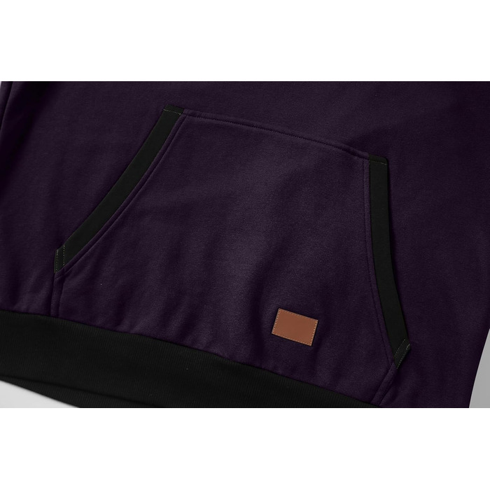 Світшот з капюшоном JMIERR для чоловіків, теплий, з кишенею, бавовна, колір зелений (L, фіолетовий)