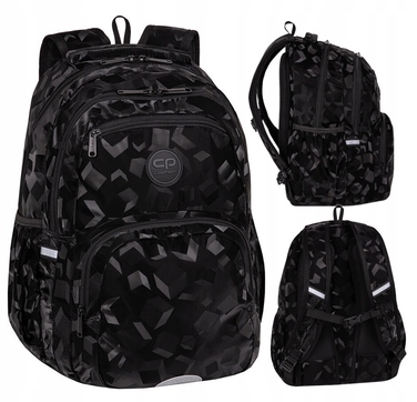Молодіжний шкільний рюкзак CoolPack Pick Trace Square 3D, чорний