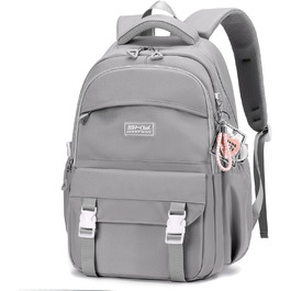 Шкільний рюкзак JANSBEN водонепроникний, багато відділень, для школи та подорожей, зручний, для дітей 10 років, підлітків, 5 класу (сірий)