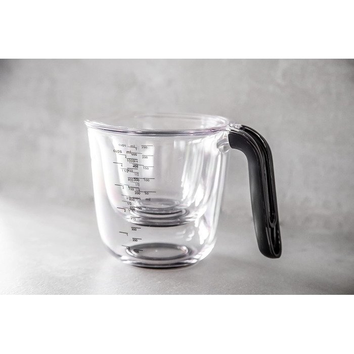 Набір мірних кухлів KitchenAid, 3 шт, чорний, 1 л, 500 мл, 250 мл, для кухні, можна мити в посудомийці