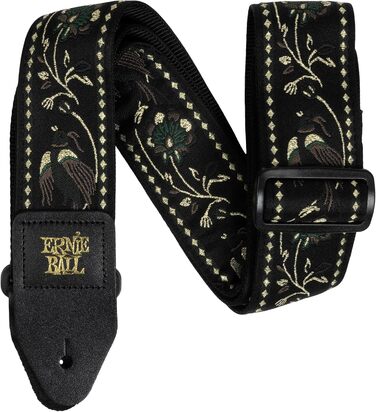 Гітарний ремінь Ernie Ball Jacquard - Чорний, Пташеня, Плезант