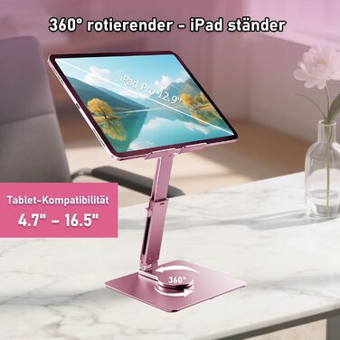 Алюмінієва підставка для iPad та планшетів (4.7–16.5