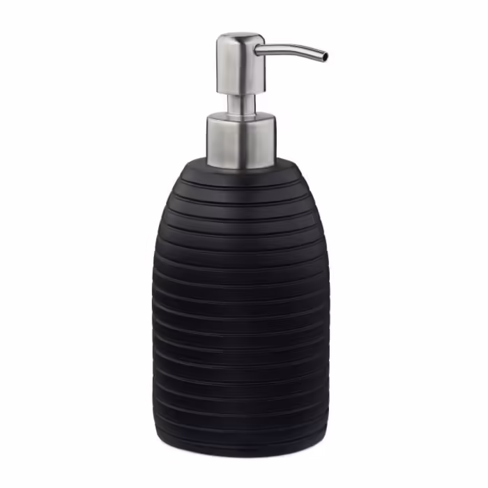 Relaxdays Stainless Steel Soap Dispenser with Grooves