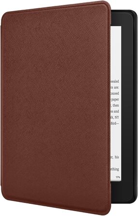 Чохол для Kindle Paperwhite (7/6/5 Gen, 12th Gen, Colorsoft 2024) з PU шкіри, коричневий