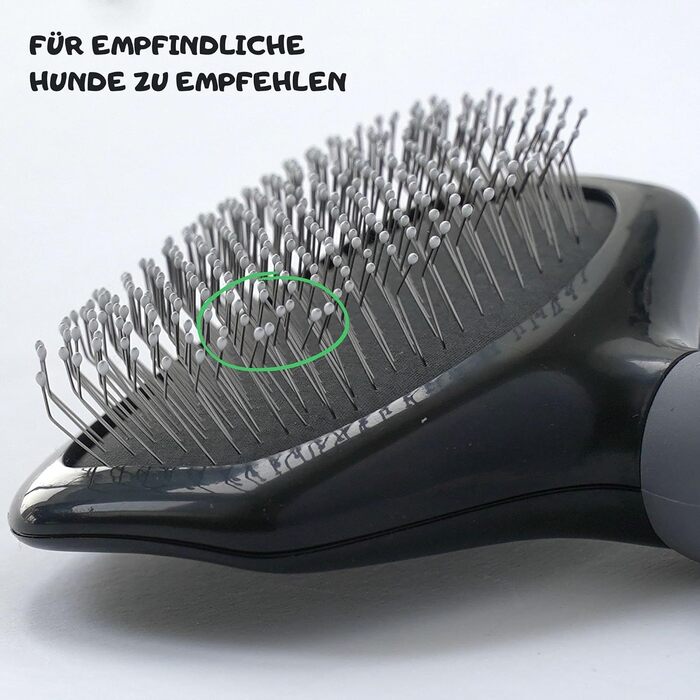 М'яка щітка для собак Moki Bär: ідеальна для чутливої шкіри та не линяючих порід, розмір S