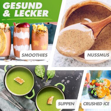 Потужний стаціонарний блендер NUTRI-BLENDER MAX+ 2000Вт для смузі, 2л Tritan, BPA-free, 9 швидкостей, цифровий таймер, з рецептурником
