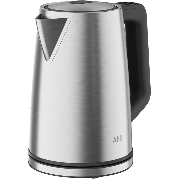 Електрочайник AEG K5-1-6ST Deli 5, 2400 Вт, 1,7 л, 5 температур, нержавіюча сталь, авто відключення, захист від протікання, відкривання однією рукою