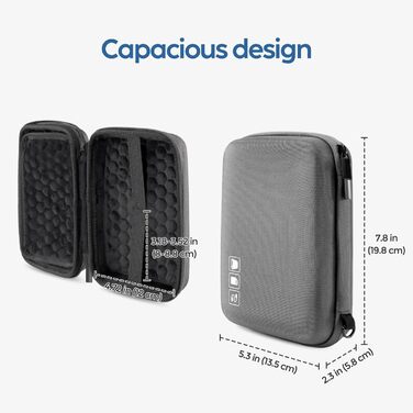 Захисний кейс ProCase для зовнішніх жорстких дисків Canvio Basics, WD Elements, Seagate Backup Plus Slim (2.5