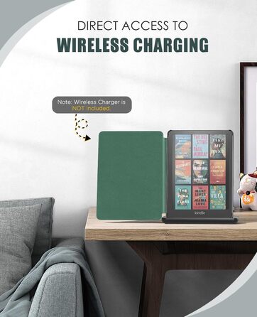 Чохол MoKo для Kindle Paperwhite 2024 (12-го покоління) та Kindle Colorsoft Signature Edition 2024, легкий з авто-ввімкненням/вимиканням, джинсовий зелений (Lotusblatt Grün)