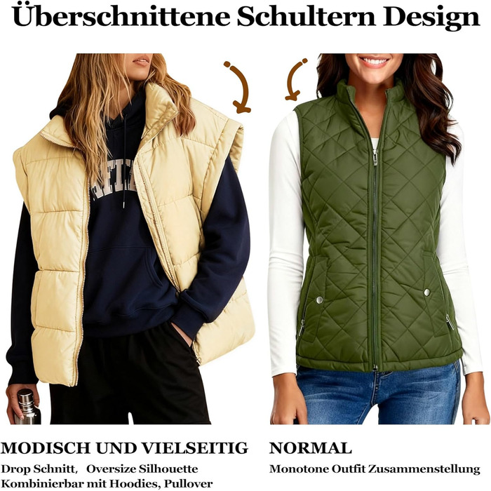 Легка степкова жилетка Daen Weste з коміром-стійкою, без рукавів, для осені/зими/міжсезоння, для активного відпочинку на природі, S-XXL (Хакі, S)