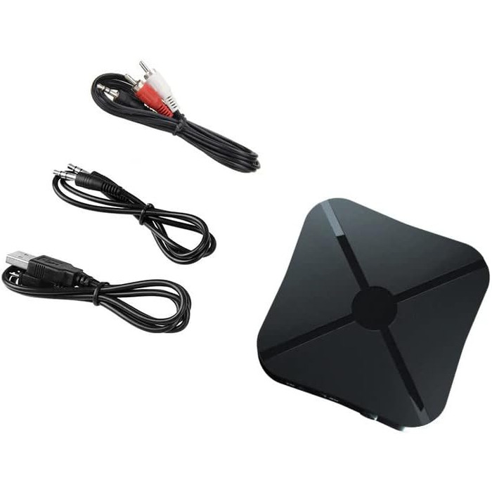 Передавач аудіо Retoo 2-в-1 Bluetooth адаптер з кабелями Aux 3.5mm та RCA, передавач/приймач, бездротовий, для авто, TV, стерео, HiFi, колонки, навушники, низька затримка
