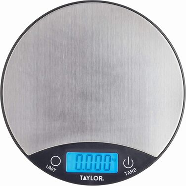 Кухонні ваги Taylor Pro: точні та компактні, з нержавіючої сталі, 5 кг, функція тарування