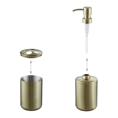 Relaxdays 4-Piece Bathroom Set, Stainless Steel