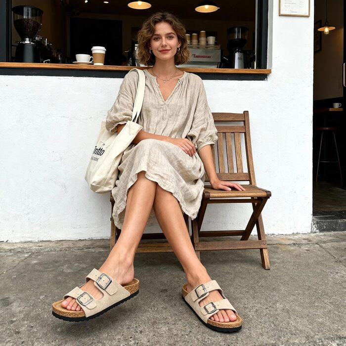 Жіночі шкіряні босоніжки-пантофлі Torotto Clogs - зручне взуття для дому та роботи, колір абрикосовий, розмір 40 EU