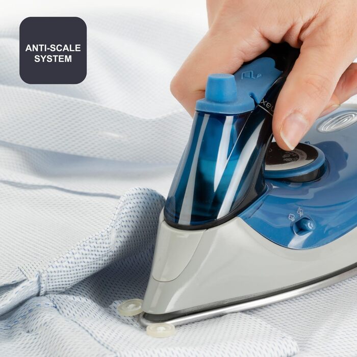Праска з парою Black+Decker Blau BXIR2200E, 2200 Вт, пластик, 370 мл, 1000 Вт, 120 г/хв