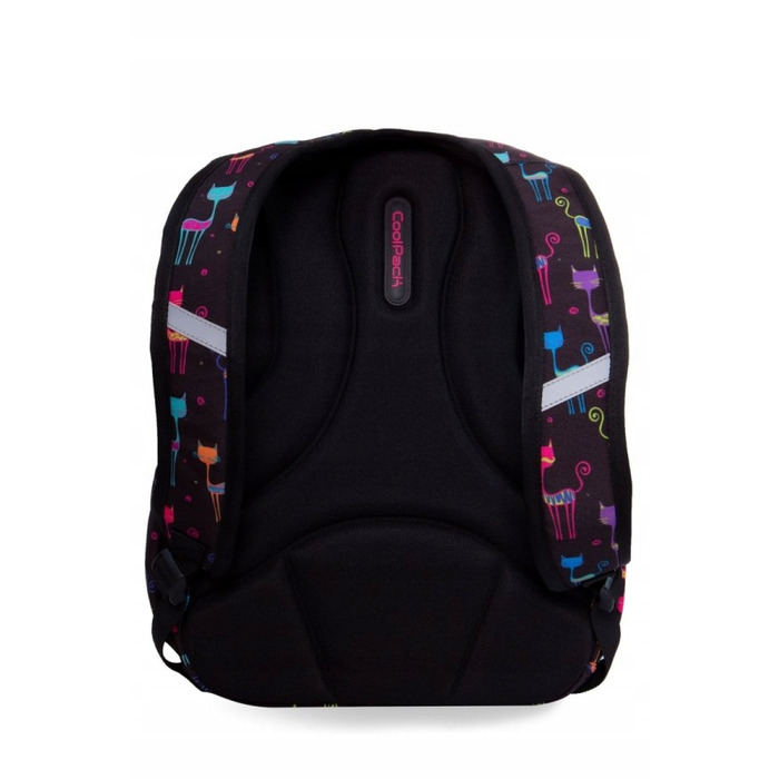 Багатовідсіковий шкільний рюкзак CoolPack, чорний/багатоколірний, 23 л