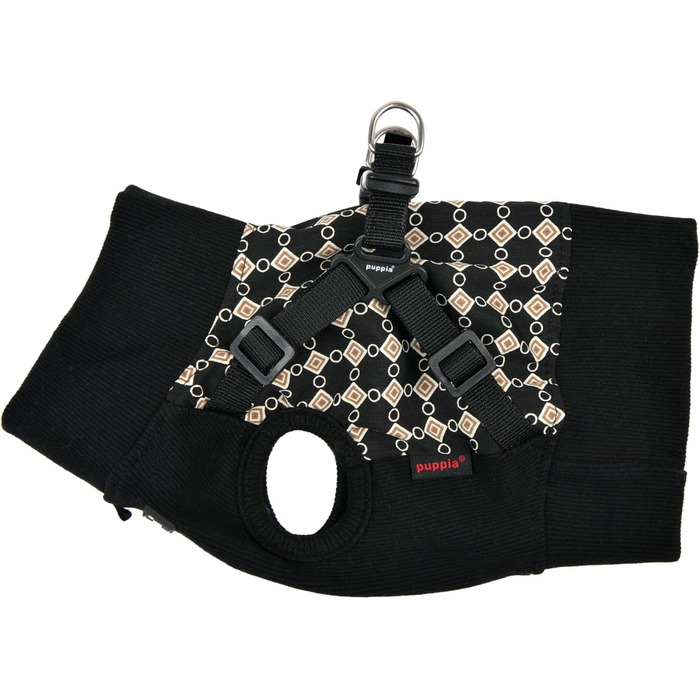 Шлейка для собак Puppia Brustgeschirr Serval Harness J, чорний, X-Large - регульована та комфортна