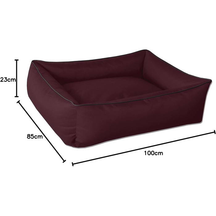 Ляжка для собак BedDog MAX, XXL, бежева (100x85x23 см), знімний чохол, для великих собак