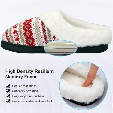 Тапочки халатні AONEGOLD для жінок, зимові, теплі, з плюшем, з піною пам'яті, зручні, унісекс, для дому та вулиці, антиковзкі (42/43 EU, Червоний)