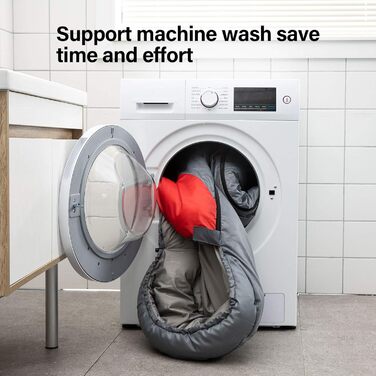 Сплячий мішок BISINNA 4 сезони, 1.9 кг, водонепроникний, для дорослих, чоловіків та жінок, кемпінг, піші прогулянки, сірий колір