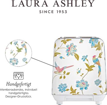 Тостер VQ Laura Ashley з 4-ма тостами, регулюванням нагріву, функціями розморожування та підігріву - модель Elveden White