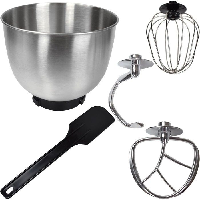 Syntrox Germany KM-1000W Kitchen Machine, Dough Mixer, Mixer, Stainless Steel Bowl, 5 Liter, red