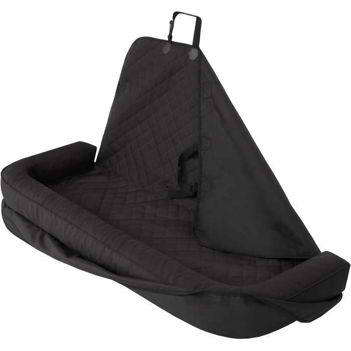 Автоматик для собак та котів: килимок на заднє сидіння авто 133 x 45 см (Чорний Оксфорд)