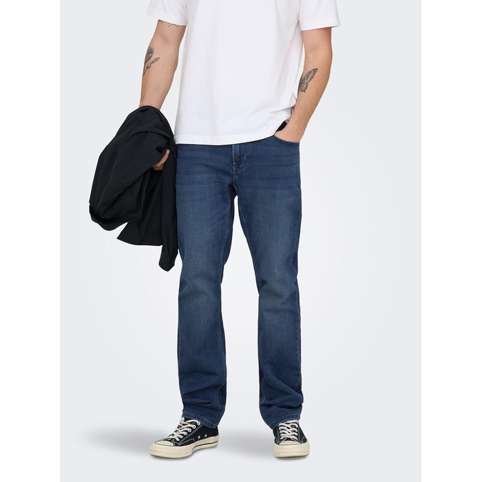 Джинси чоловічі Only Sons Slim Onsloom Dark Blue 32W/32L, синій денім
