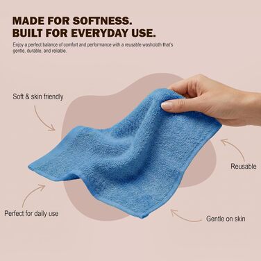 Набір м'яких фланелевих рушників для обличчя Utopia Towels, 100% бавовна, гігроскопічні та якісні, чорний/білий