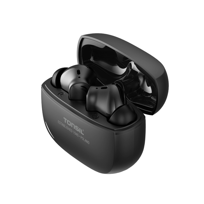 Бездротові вакуумні навушники TONSIL TW50BT Bluetooth, чорні