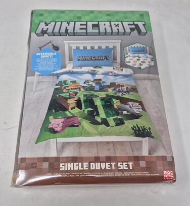 Постільний набір Halantex Minecraft Кактуси, 140x200 см, бавовна, наволочка 70x90 см, оригінал