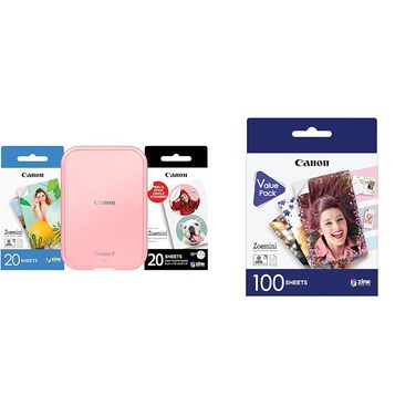 Canon Zoemini 2: Компактний фотодрук - миттєвий друк зі смартфона, Bluetooth 5.0, USB-C, Рожеве золото