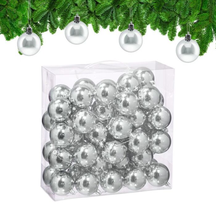 Relaxdays Set of 50 Christmas Baubles