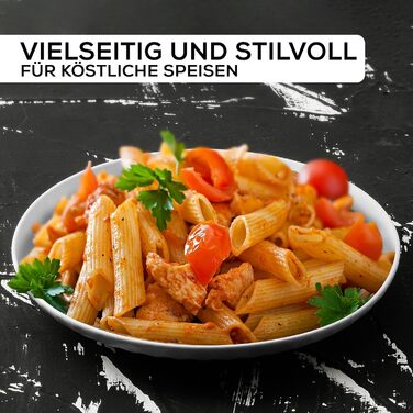 MIAMIO Набір посуду з 24 предметів з кераміки (6 персон) - посуд для обіду, сумісний з мийною машиною та мікрохвильовою піччю, Palmanova Kollection