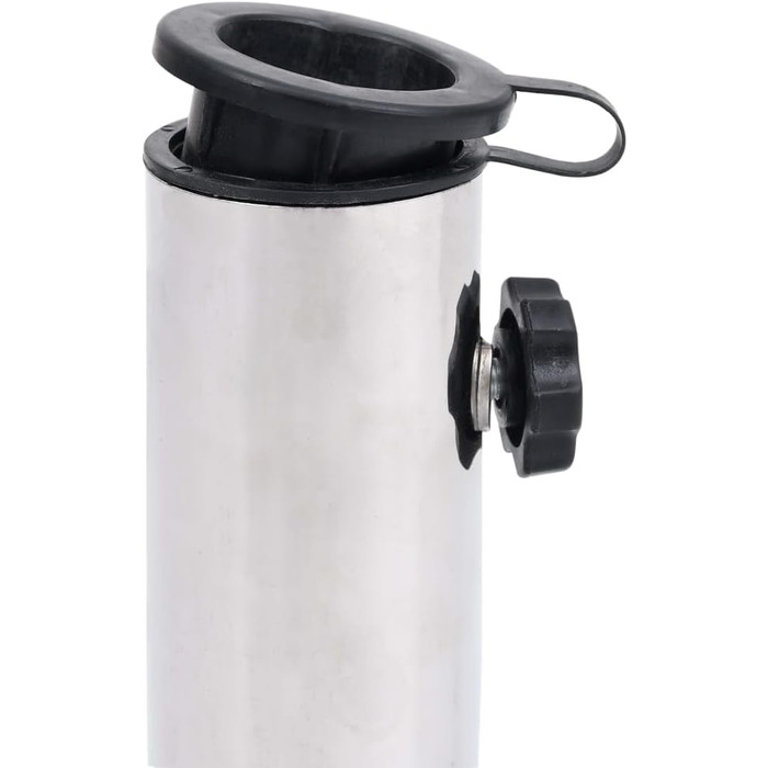 vidaXL Umbrella Stand with Wheels - Parasol Stand - Umbrella Holder - Umbrella Stand - Foot - Terrace - Garden - Light Grey - 45x25x8.3cm - Granite